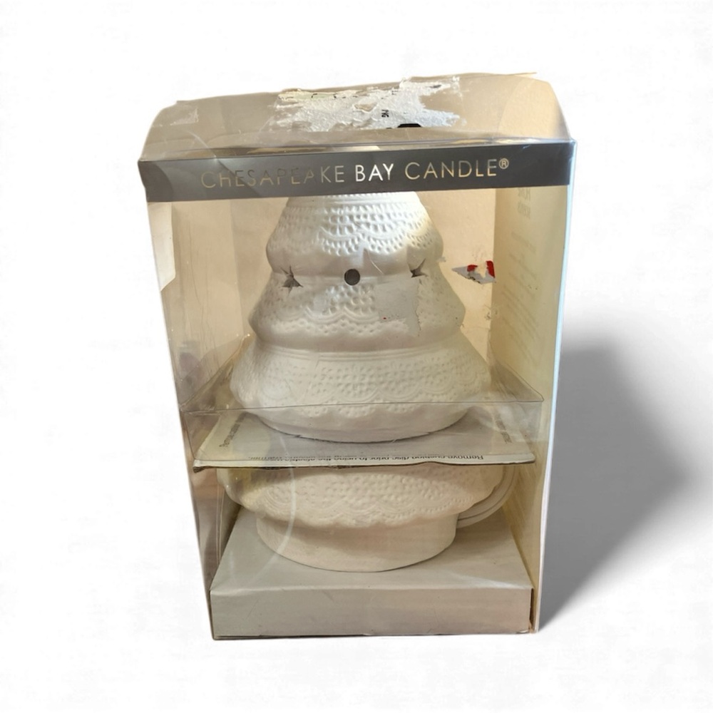 Chesapeake Bay Decorative White Christmas Tree Fragrance Wax Warmer